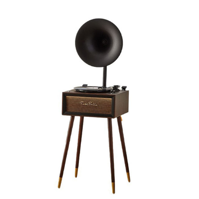Factory Custom Floor Standing Vinyl Turntable Record Player Retro Gramophone Player 3 Speed BT FM USB High Fidelity Audio