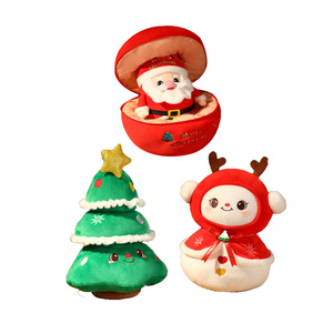Mới Được Thiết Kế Giáng Sinh Đồ Chơi Sang Trọng Nhồi Bông Santa Claus Snowman Tuần Lộc Cây Giáng Sinh Trong Apple Hình Vỏ Quà Tặng Giáng Sinh - Product Image 1