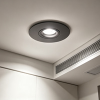 Spot LED encastré anti-éblouissement profond, noir et blanc, à bordure étroite, COB, pour plafond, maison, bureau, hôtel