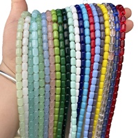 Perles en verre naturel de 6x9mm, finition brillante, en vrac, sur fils, pour la fabrication de bijoux, destinées aux acheteurs en gros