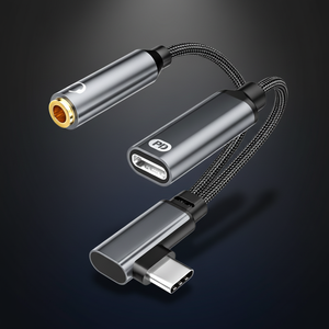 <span class=keywords><strong>Adaptateur</strong></span> USB-C vers Aux Premium avec Port de Charge Rapide 60W pour Samsung, iPhone 17 16 15 14 13, MacBook Pro <span class=keywords><strong>Air</strong></span> - Product Image 1