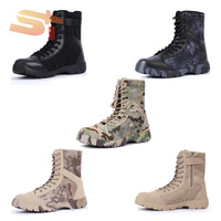 Bottes de Travail Tactiques SIKE, Randonnée Extérieure, Moto, Légères pour Hommes, Noires