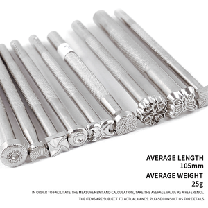 Dụng Cụ In Da Hand DIY Multi-shape Khắc Khuôn Gỗ Dập Nổi Da Sản Xuất Tem Đục - Product Image 2