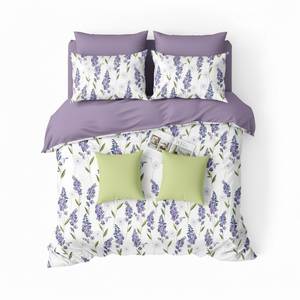 Parure de lit en coton 100% à motif floral lavande, taille Queen, design moderne, lavable en machine, housse de couette et taies d'oreiller, ensemble pour chambre à coucher - Product Image 3