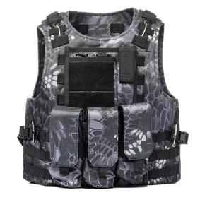 Gilet tactique de chasse pour hommes, camouflage noir, TV46 A62, pour activités de plein air et jeux CS. - Product Image 5