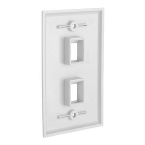 Placa de pared Ethernet CAT.6 RJ45 de 2 puertos, 1 unidad, conector Keystone Cat6 en línea, módulo de placa frontal compatible - Product Image 2