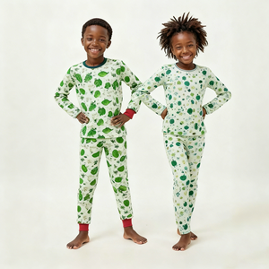 <span class=keywords><strong>Pyjama</strong></span> en fibre de bambou personnalisé Joymay pour enfants, vêtements de maison tendance, vente chaude, <span class=keywords><strong>pyjama</strong></span> pour garçons et filles, ensemble de <span class=keywords><strong>pyjama</strong></span> à manches longues pour enfants - Product Image 3