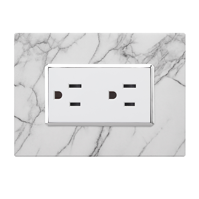 H100S 16A Double 3 Pins Euro-american Outlets and Switches European American Socket