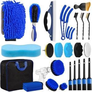 Set di 26 Spazzole per Lavaggio e Dettaglio <span class=keywords><strong>Auto</strong></span>, Accessori per Trapano e Strumenti di Pulizia - Product Image 1