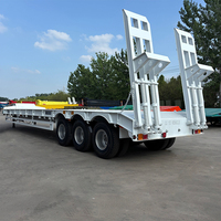 Schwerlast-Stahl-Tieflader-Sattelauflieger mit 60 Tonnen Nutzlast Lowboy-Sattelauflieger