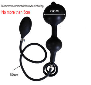 Dubbele Bal Opblaasbare Bal Anale Plug Volwassen Seksspeeltje Anale Dilatator - Product Image 3