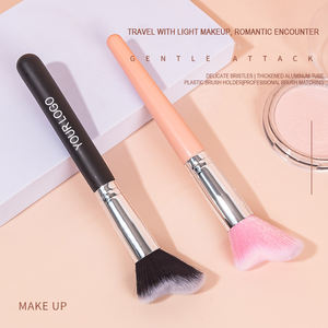 Pinceau cosmétique multifonctionnel OEM personnalisé de haute qualité à poils doux pour blush et contour, vente en gros, tête de pinceau en forme de cœur pour maquillage du visage - Product Image 1