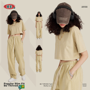 <span class=keywords><strong>2023</strong></span> Offre Spéciale pas cher Sexy surdimensionné à manches courtes T-shirts pour jeunes filles couleur unie 100% coton blanc Vintage haut court chemises - Product Image 2