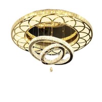 Lustre de plafond Led en cristal de luxe moderne K9 plafonnier encastré en forme de fleur plafonnier Led pour la maison