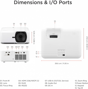 Projecteur laser LS740HD 1080P, 5500 lumens, home cinéma Full HD - Product Image 3