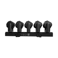 Projecteurs de scène à tête mobile LED RGBW IP33 8000K, montage suspendu, pour discothèque, mariage, contrôle DMX512, 5 têtes, 80W, diffusion en direct