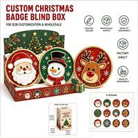 Boîte mystère de badges émaillés de Noël personnalisés en gros – Ensemble de badges de collection pour les fêtes avec cadeau surprise de style caché