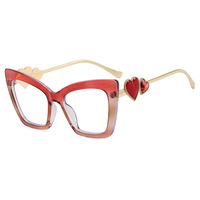Nouvelles lunettes anti-lumière bleue transparentes surdimensionnées carrées personnalisées 2025, monture PC épaisse tendance, étui à lunettes œil-de-chat