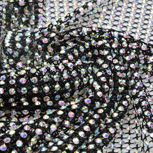Directo de fábrica negro con <span class=keywords><strong>AB</strong></span>/recorte de tela de malla de diamantes de imitación de cristal transparente - Product Image 4