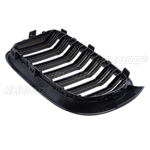 1 Par de Rejillas Delanteras Dobles de 2 Listones para Parachoques de Coche, Negro Brillante/Mate, para BMW X3 X4 F25 F26 2014 2015 2016 2017, Estilo de Coche - Product Image 5