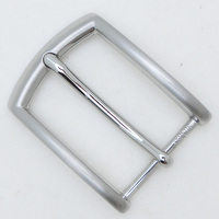 Boucle de ceinture OEM 32 mm en alliage de zinc robuste, argentée, à cadre arqué, pour ceinture en cuir décontractée, composant de vêtement moderne