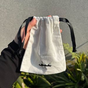 Customized Natural Cotton Drawstring Dust <b>Bag</b> Packaging Eco Friendly Cotton Gift Drawstring <b>Bag</b> With Ribbon <b>Strings</b> - Product Image 1