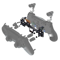 Kit de Gâchettes à Clic et Boutons Faciaux EXtremeRate pour Manette PS4 Slim Pro JDM-040/050/055