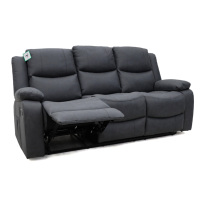 GEEKSOFA Ensemble de canapés inclinables gris foncé de luxe avec haut-parleur Bluetooth
