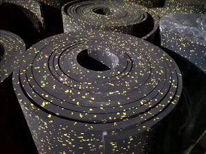 健身房地毯地板垫橡胶垫三元乙丙橡胶防滑辊用于射击场和学校 - Product Image 4