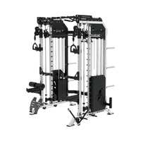 Machine Smith multifonctionnelle moderne pour salle de sport à domicile, comprend une poulie arrière pour les squats, les exercices de musculation des jambes et du torse
