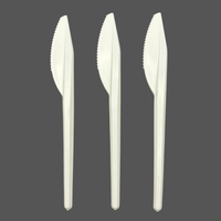 Ensemble de vaisselle jetable en plastique Hong Er pour fêtes et pique-niques, option logo personnalisé, noir/blanc/transparent, fourchettes, couteaux, cuillères en PS