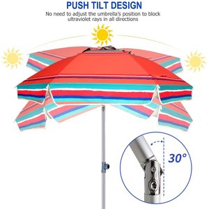 Vente en gros bon marché Grand <span class=keywords><strong>parasol</strong></span> de plage solide pour l'extérieur avec protection UV - Product Image 4