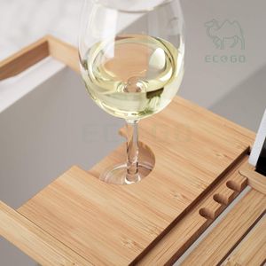 อ่างอาบน้ำไม้ไผ่ที่ขยายได้สำหรับอ่างอาบน้ำขนาดมาตรฐาน - Product Image 4