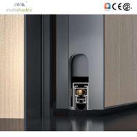 Porte intérieure moderne minimaliste en bois massif MULTISHADES avec isolation acoustique et quincaillerie dissimulée pour chambre et salle de bain – Lignes épurées