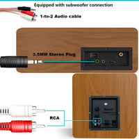 Système audio combiné Hi-Fi en bois pour home cinéma, avec haut-parleur sans perte, prise en charge TWS, lecture filaire USB et coaxiale, et télécommande