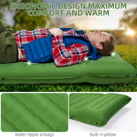 E-RIKE Matelas de couchage gonflable ultraléger personnalisé en polyester pongé TPU, épaisseur 10 cm, avec pompe à pied, pour le camping