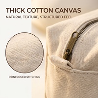 Sac de rangement cosmétique portable en toile personnalisé avec logo brodé Royal Fair, sac de toilette écologique pour femmes
