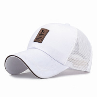 Logo personnalisé chapeau en cuir logo casquettes de camionneur classique maille unisexe casquette de sport casquette de Baseball décontractée casquette de camionneur personnalisé