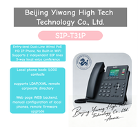 Téléphone VoIP Yeaslin k SIP-T31P avec système d'exploitation embarqué basé sur Linux et protocole SIPv2