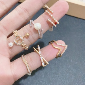 Bague de fiançailles plaquée or Jxx en gros, lot mixte tendance pour femme, ornement en zircon pas cher - Product Image 2