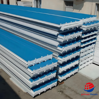 Vente flash - Toiture en panneaux sandwich en mousse EPS bleue, acier galvanisé ondulé, isolation thermique, isolation acoustique, respectueux de l'environnement