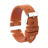 Lionorm Vente en gros Bracelets de montre en daim 14-22mm OEM Bracelets de montre en cuir cousus à la main personnalisés Livraison rapide