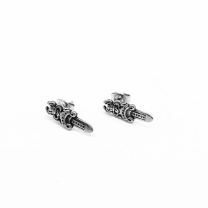 yunnique Stainless Steel Sword Stud <b>Earrings</b> For Men Women Fashion Jewelry Geometric Design Retro Style Ear <b>Post</b> Titanium Steel - Product Image 5