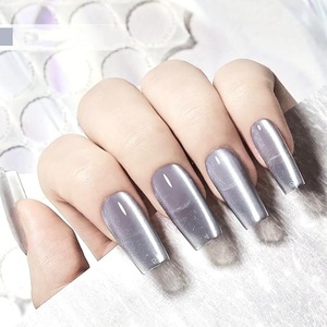 Cat Eye <b>Gel</b> <b>Nail</b> Polish Silver Glitter Magnetic Reflective Translucent Need U V Curing - Product Image 3