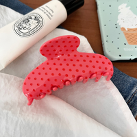 Nouvelle pince à cheveux en acétate personnalisée pour femme, motif pois, couleur bonbon, 9 cm, collection printemps-été 2026