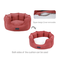 Lit pour chat en fourrure de lapin luxueuse et durable, nid ovale pour animaux de compagnie, amovible, lavable, lit pour chien de haute qualité
