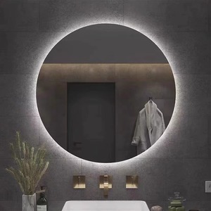 Espejo <span class=keywords><strong>de</strong></span> Baño LED Redondo <span class=keywords><strong>de</strong></span> Lujo con <span class=keywords><strong>Lentes</strong></span> <span class=keywords><strong>de</strong></span> Vidrio, Antivaho, con Lavabo, Espejo <span class=keywords><strong>de</strong></span> Maquillaje, Montado en la Pared - Product Image 6