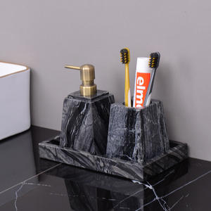 Juegos de Baño de Mármol de Lujo Personalizados, 6, 8 y 12 Piezas, Mueble de Baño Moderno, Accesorios de Baño, Juego de Muebles para Lavabo - Product Image 4