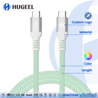 Cable USB C de Fábrica OEM, 240W 100W, Carga Rápida, Cable de Datos USB Personalizado de 1M 2M 3M para Teléfono, Tableta, Portátil, Kit de Cargador