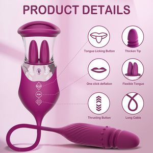 4-in-1 Multifunktions-Rosen-Vibrator mit Saugfunktion und Zungenlecker-Massagegerät für Erwachsene Frauen - Product Image 5